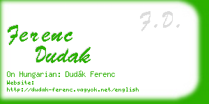 ferenc dudak business card